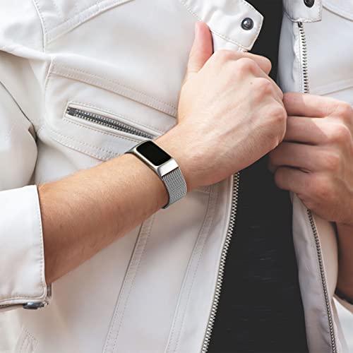 Stainless Steel Mesh Magnetic Strap Compatible with Fitbit Charge 5