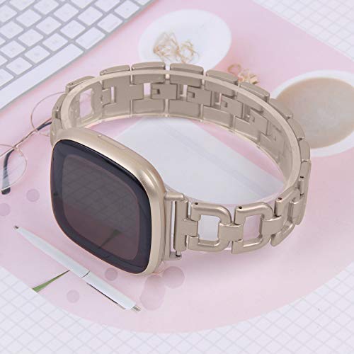 Top Stainless Steel Bands Compatible for Fitbit Versa 3&Fitbit Sense Smartwatch