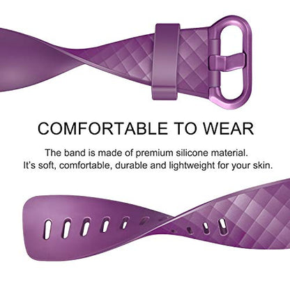 Pack 3 Silicone Bands for Fitbit Charge 4 / Fitbit Charge 3 / Charge 3 SE Replacement Wristbands.