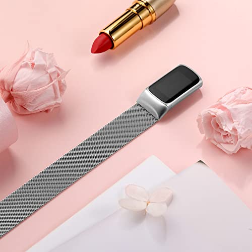 Stainless Steel Mesh Magnetic Strap Compatible with Fitbit Charge 5