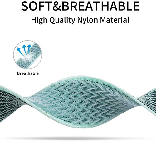 Adjustable stretch nylon fabric sports strap compatible with Fitbit Versa/Versa 2/Versa Lite/Versa SE