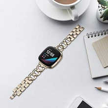 Load image into Gallery viewer, Top Stainless Steel Bands Compatible for Fitbit Versa 3&amp;Fitbit Sense Smartwatch
