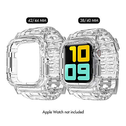 Apple Watch clear crystal strap with durable protective cover