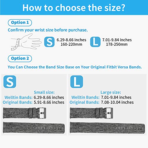 2-Pack Compatible Fitbit Versa / Fitbit Versa 2 / Fitbit Versa Lite Breathable Woven Strap