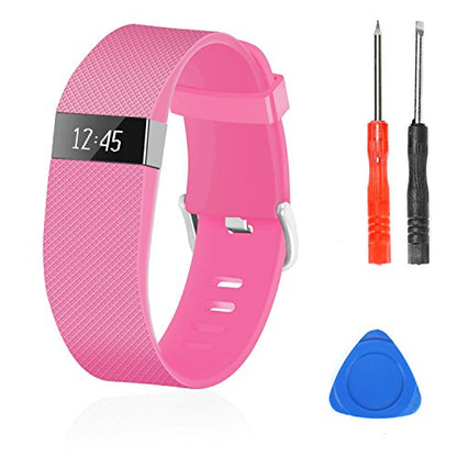 Compatible Bands Replacement for Fitbit Charge HR,Charge HR 1, with Metal Buckle Fitness Wristband Strap