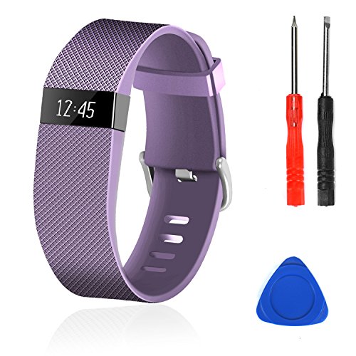 Compatible Bands Replacement for Fitbit Charge HR,Charge HR 1, with Metal Buckle Fitness Wristband Strap