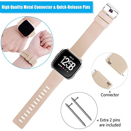 4 x Packs Soft TPU Replacement wristband for Fitbit Versa/Versa 2/Fitbit Versa Lite Smartwatch