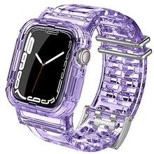 Load image into Gallery viewer, Apple Watch clear crystal strap with durable protective cover
