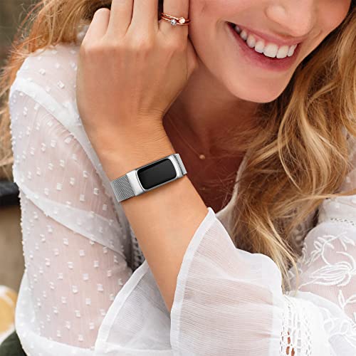 Stainless Steel Mesh Magnetic Strap Compatible with Fitbit Charge 5