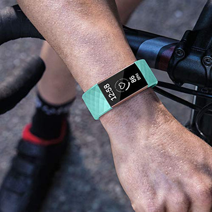 Pack 3 Silicone Bands for Fitbit Charge 4 / Fitbit Charge 3 / Charge 3 SE Replacement Wristbands.