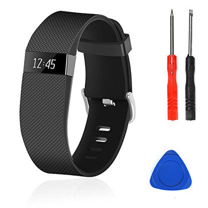 Compatible Bands Replacement for Fitbit Charge HR,Charge HR 1, with Metal Buckle Fitness Wristband Strap
