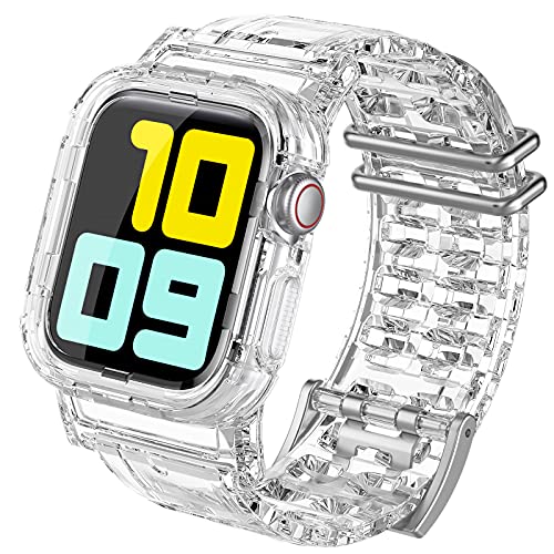 Apple Watch clear crystal strap with durable protective cover