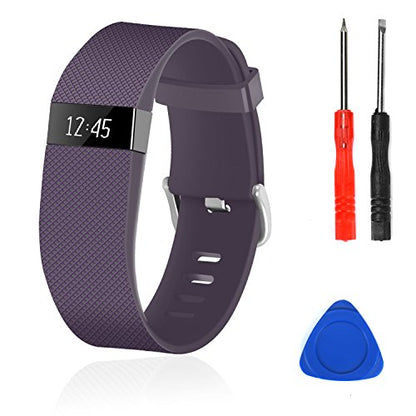 Compatible Bands Replacement for Fitbit Charge HR,Charge HR 1, with Metal Buckle Fitness Wristband Strap