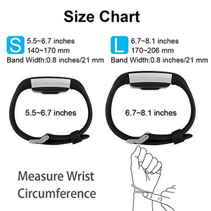 Replacement Bands Compatible for Fitbit Charge 2, Classic & Special Edition Adjustable Sport Wristbands
