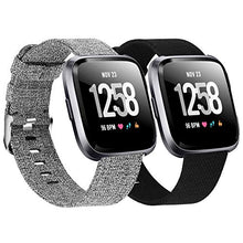 Load image into Gallery viewer, 2-Pack Compatible Fitbit Versa / Fitbit Versa 2 / Fitbit Versa Lite Breathable Woven Strap
