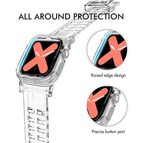 Apple Watch clear crystal strap with durable protective cover
