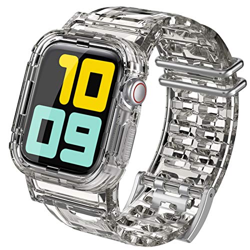 Apple Watch clear crystal strap with durable protective cover