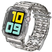 Load image into Gallery viewer, Apple Watch clear crystal strap with durable protective cover
