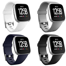 Load image into Gallery viewer, 4 x Packs Soft TPU Replacement wristband for Fitbit Versa/Versa 2/Fitbit Versa Lite Smartwatch
