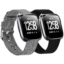 Load image into Gallery viewer, 2-Pack Compatible Fitbit Versa / Fitbit Versa 2 / Fitbit Versa Lite Breathable Woven Strap
