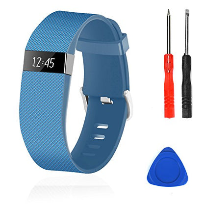 Compatible Bands Replacement for Fitbit Charge HR,Charge HR 1, with Metal Buckle Fitness Wristband Strap