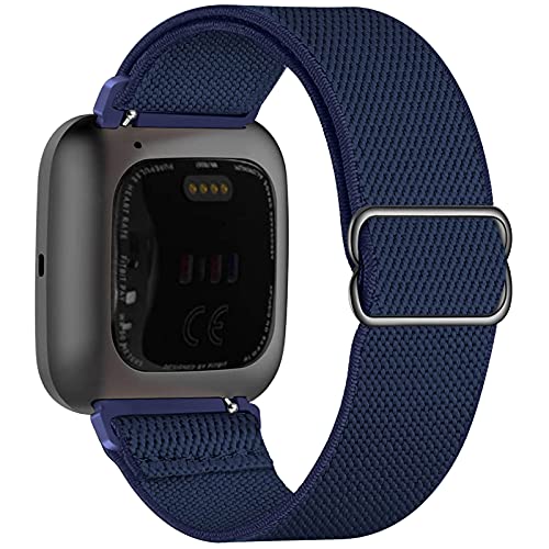 Adjustable stretch nylon fabric sports strap compatible with Fitbit Versa/Versa 2/Versa Lite/Versa SE