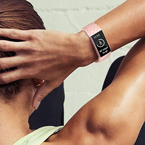 Pack 3 Silicone Bands for Fitbit Charge 4 / Fitbit Charge 3 / Charge 3 SE Replacement Wristbands.