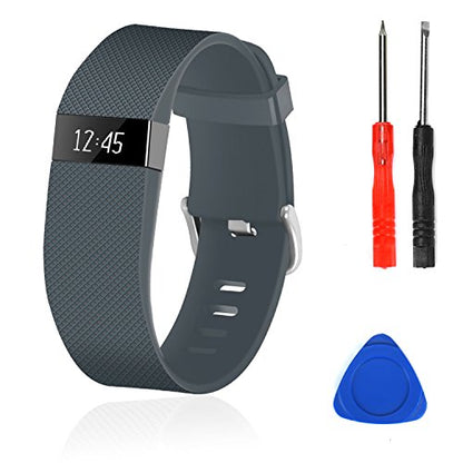 Compatible Bands Replacement for Fitbit Charge HR,Charge HR 1, with Metal Buckle Fitness Wristband Strap