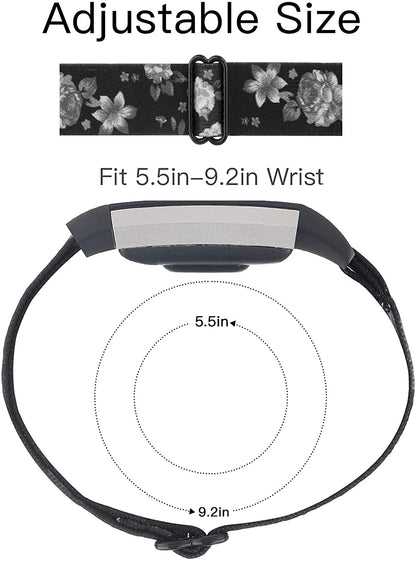 Elastic Nylon Adjustable Elastic Strap Compatible with Fitbit Charge 2 Strap