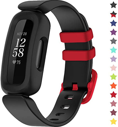 Compatible with Kids Fitbit Ace 3, Soft Silicone Waterproof Bracelet Accessory Sports Strap