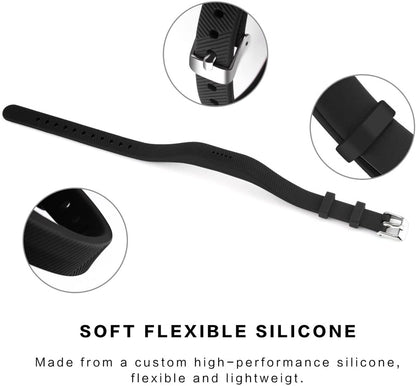 Compatible Replacment for Fitbit Flex 2,with Watch Buckle Comfortable Soft Silicone Wristband (4 Pack)