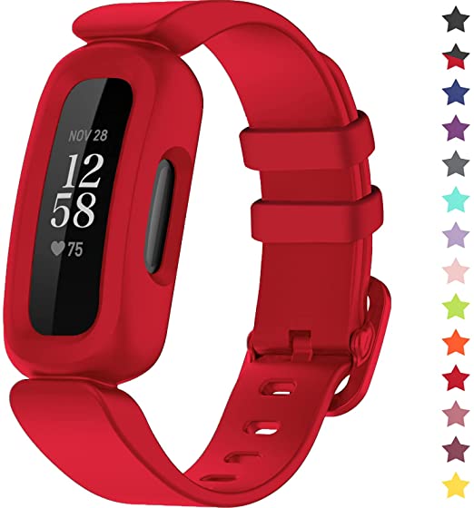 Compatible with Kids Fitbit Ace 3, Soft Silicone Waterproof Bracelet Accessory Sports Strap