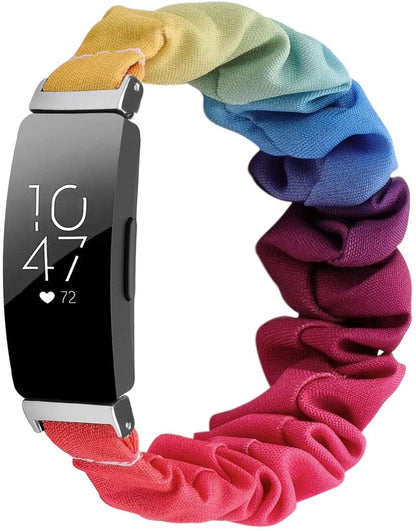 Cute Elastic Bands Compatible with Fitbit Inspire 2/ Inspire HR/Inspire/Ace 2 Elastic Cloth Pattern Printed Fabric Wristbands