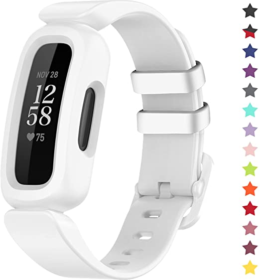 Compatible with Kids Fitbit Ace 3, Soft Silicone Waterproof Bracelet Accessory Sports Strap