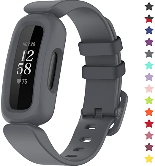 Compatible with Kids Fitbit Ace 3, Soft Silicone Waterproof Bracelet Accessory Sports Strap