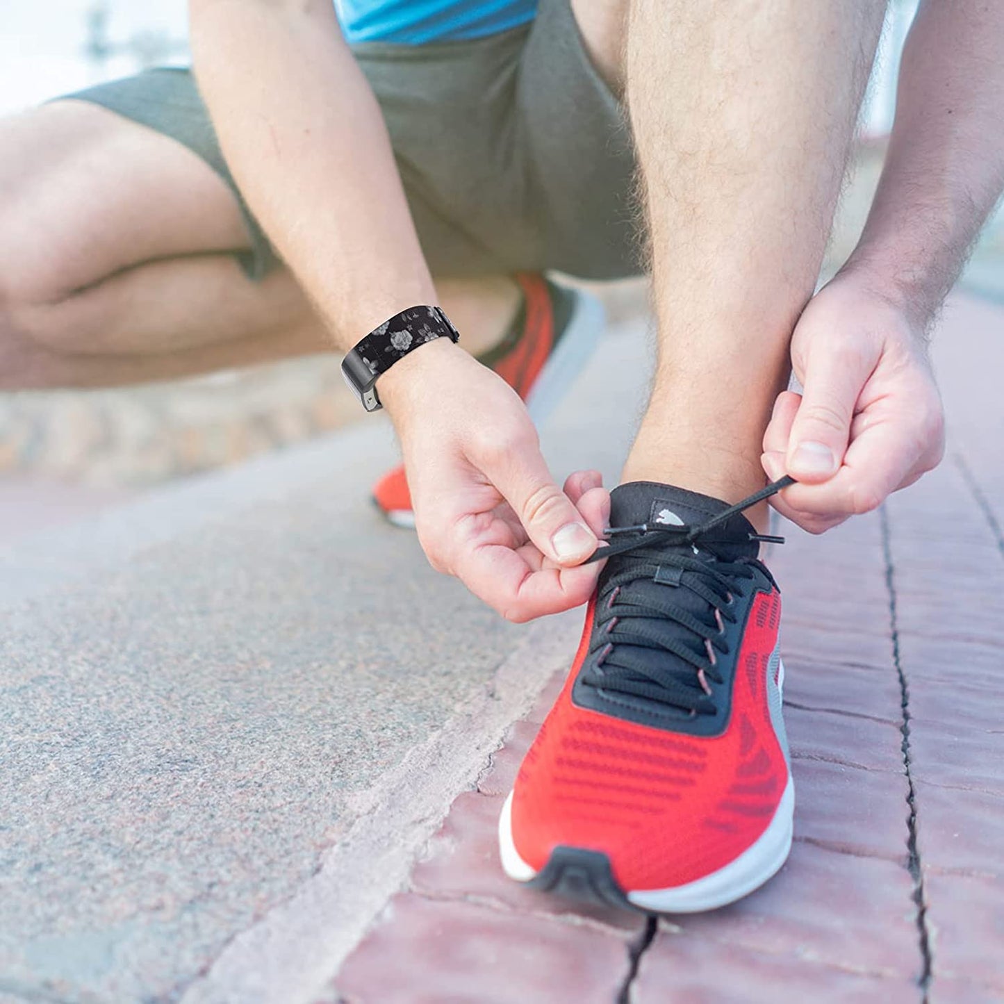 Elastic Nylon Adjustable Elastic Strap Compatible with Fitbit Charge 2 Strap