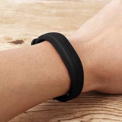 Compatible Replacment for Fitbit Flex 2,with Watch Buckle Comfortable Soft Silicone Wristband (4 Pack)