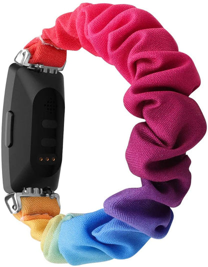 Cute Elastic Bands Compatible with Fitbit Inspire 2/ Inspire HR/Inspire/Ace 2 Elastic Cloth Pattern Printed Fabric Wristbands