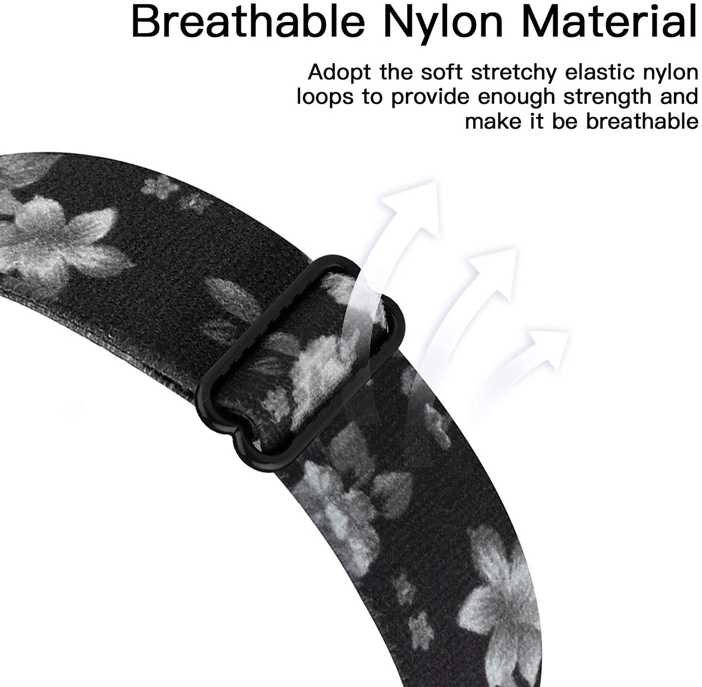 Elastic Nylon Adjustable Elastic Strap Compatible with Fitbit Charge 2 Strap