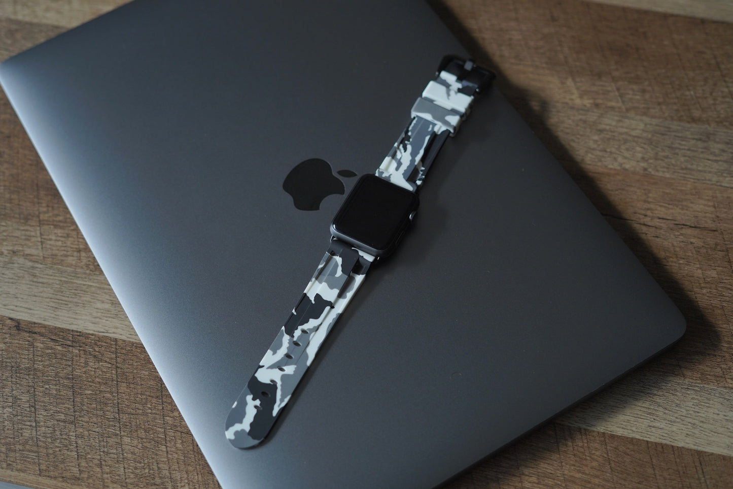 White Snow Camo Apple Watch Strap - Apple Watch Strap - Le Luxe Straps