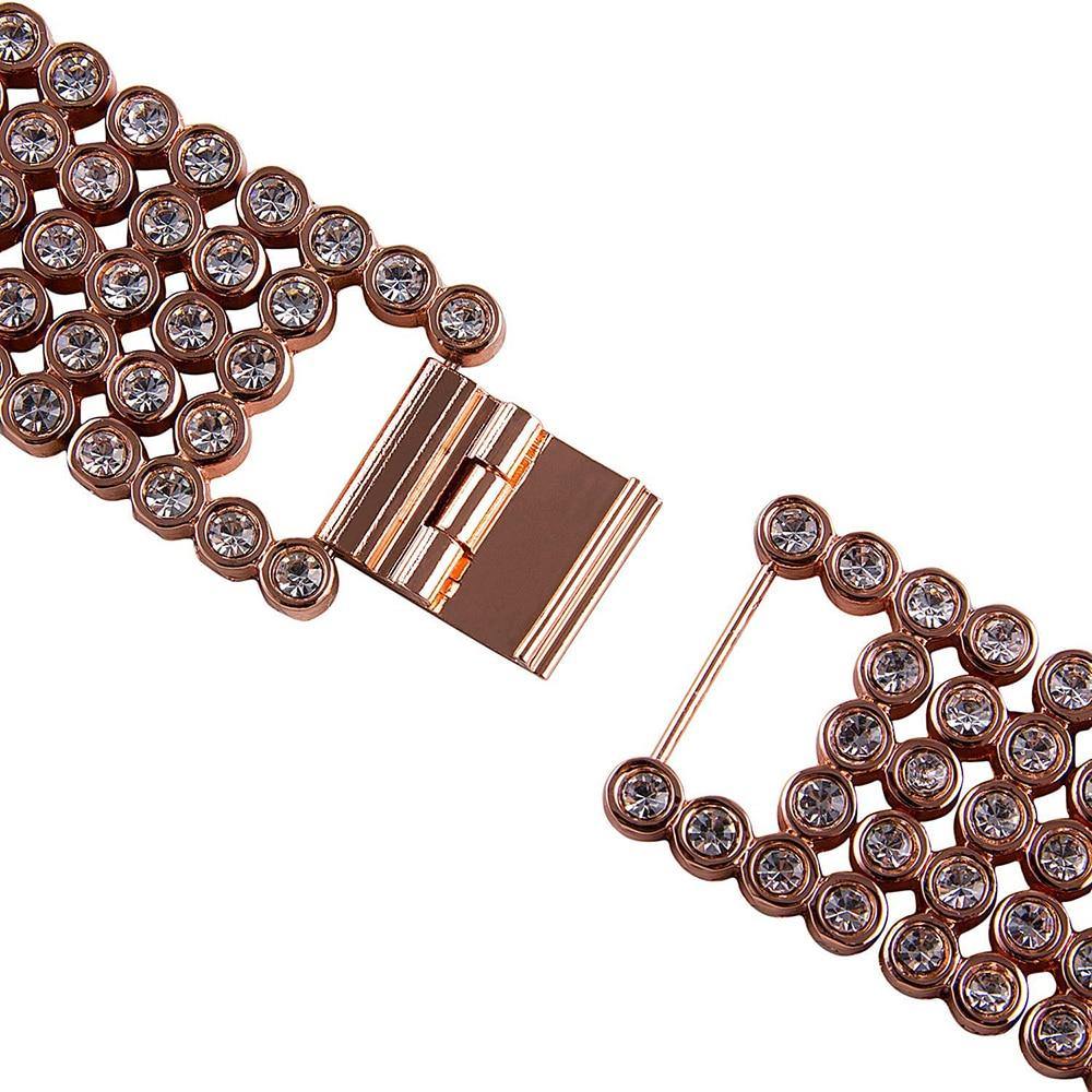 Pebble Diamond Steel Interlock - Luxe Strap