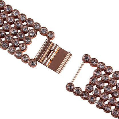 Pebble Diamond Steel Interlock - Luxe Strap