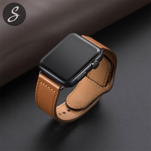 Button Buckle Leather