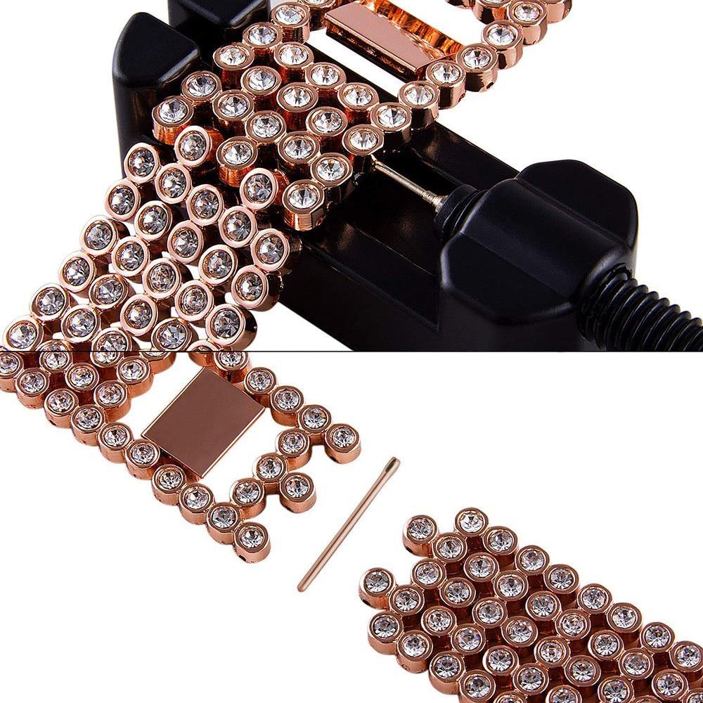 Pebble Diamond Steel Interlock - Luxe Strap