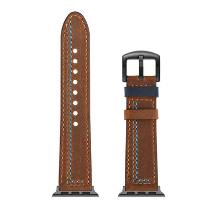 Stitched Suede Line Leather - Luxe Strap