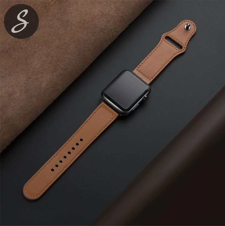 Button Buckle Leather