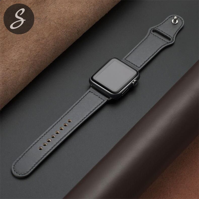 Button Buckle Leather