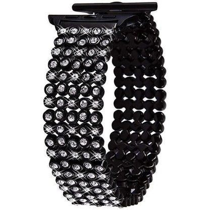 Pebble Diamond Steel Interlock - Luxe Strap