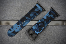 Load image into Gallery viewer, Navy Camo Apple Watch Strap - Apple Watch Strap - Le Luxe Straps
