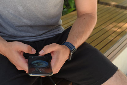 Navy Rubber Apple Watch Strap - Apple Watch Strap - Le Luxe Straps